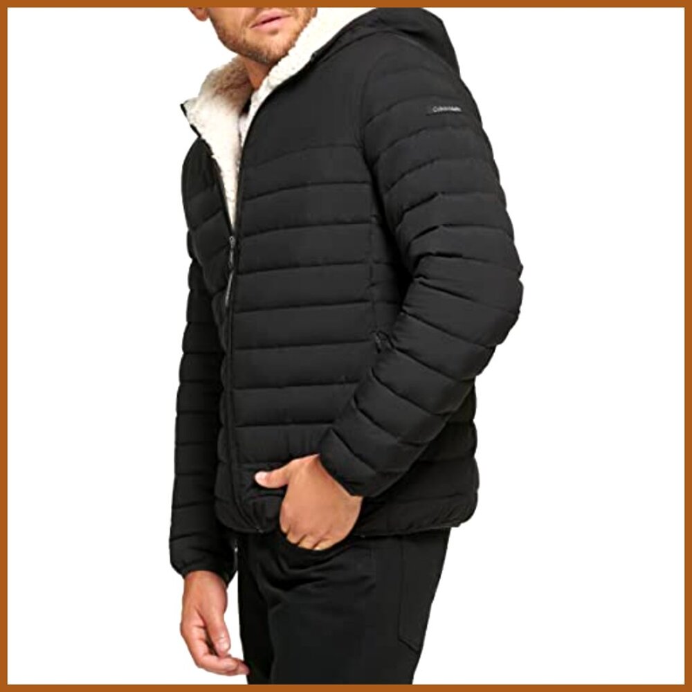 Lightweight Packable Down Jacket With Sherpa Lini… - image 3